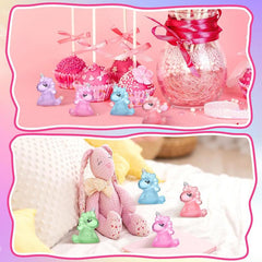 12Pcs Mini Unicorn Glow In The Dark Figurines Resin Animals Landscape DIY Craft