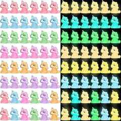 12Pcs Mini Unicorn Glow In The Dark Figurines Resin Animals Landscape DIY Craft