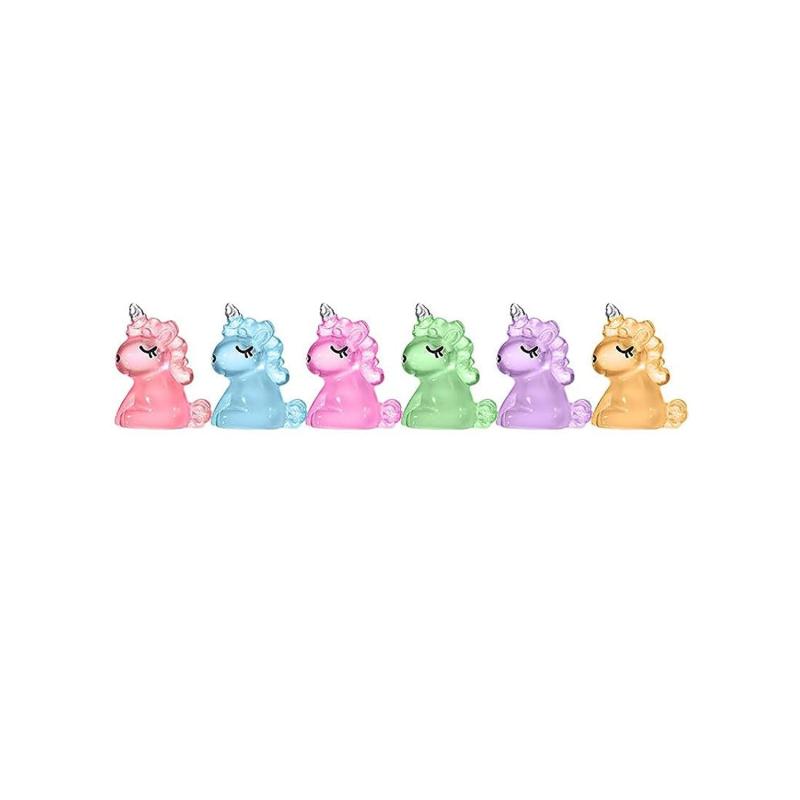 12Pcs Mini Unicorn Glow In The Dark Figurines Resin Animals Landscape DIY Craft