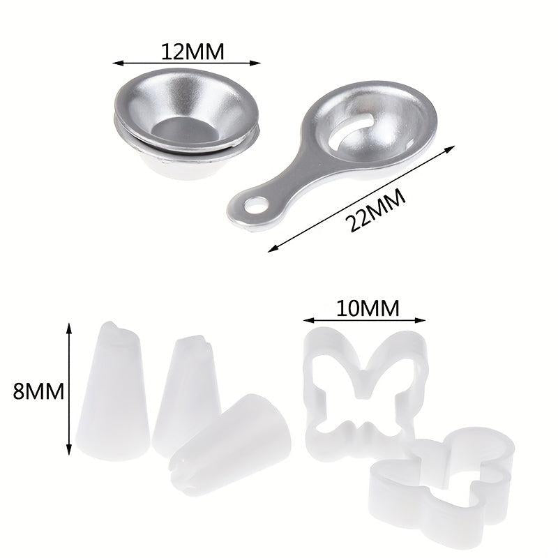 1:12 Dollhouse Baking Mold Bakeware Piping Tip Measuring Spoon Model Kitchen Toy