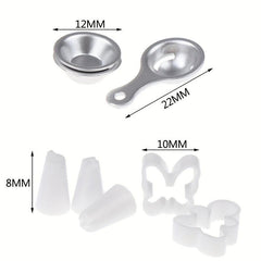 1:12 Dollhouse Baking Mold Bakeware Piping Tip Measuring Spoon Model Kitchen Toy