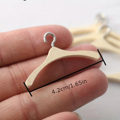 4pcs Dollhouse Mini Wood Hanger Pocket Furniture