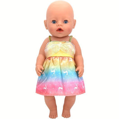 4pcs Doll Skirt Set for 17-18 Inch Newborn Baby Doll - Elk Fox Pattern