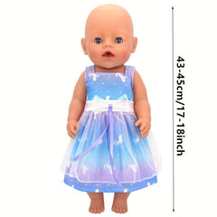 4pcs Doll Skirt Set for 17-18 Inch Newborn Baby Doll - Elk Fox Pattern