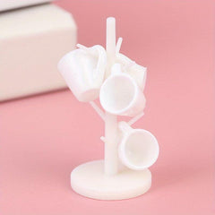 Mini Cup Holder With Cups for Dollhouse Scene Decor
