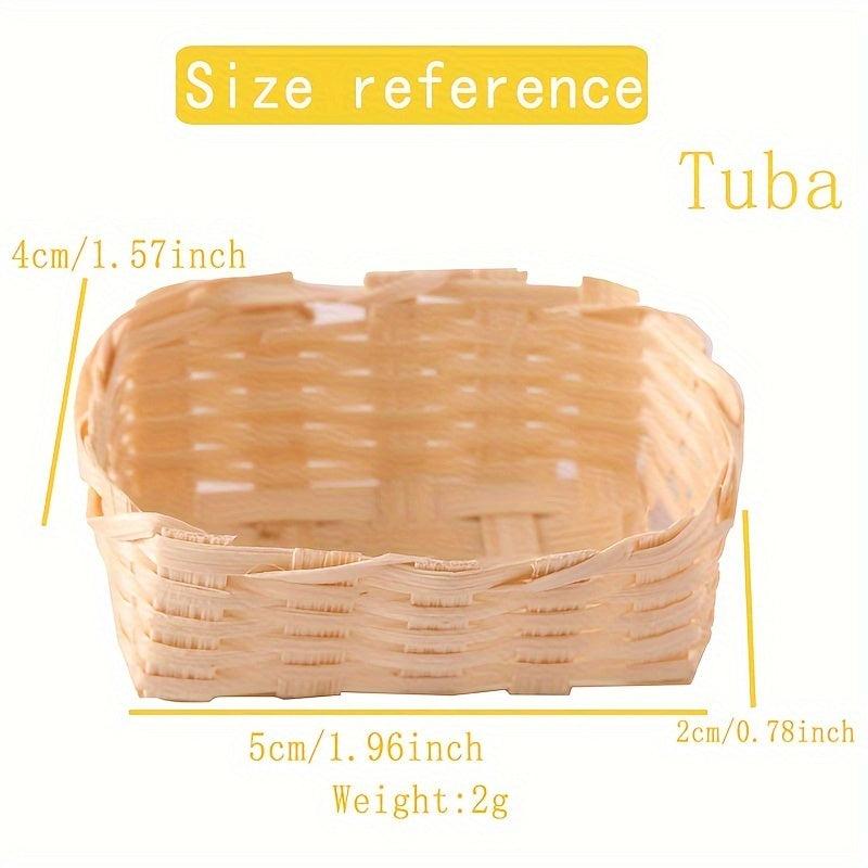 Mini Bamboo Weaving Baskets 1:12 Scale Mini Toy