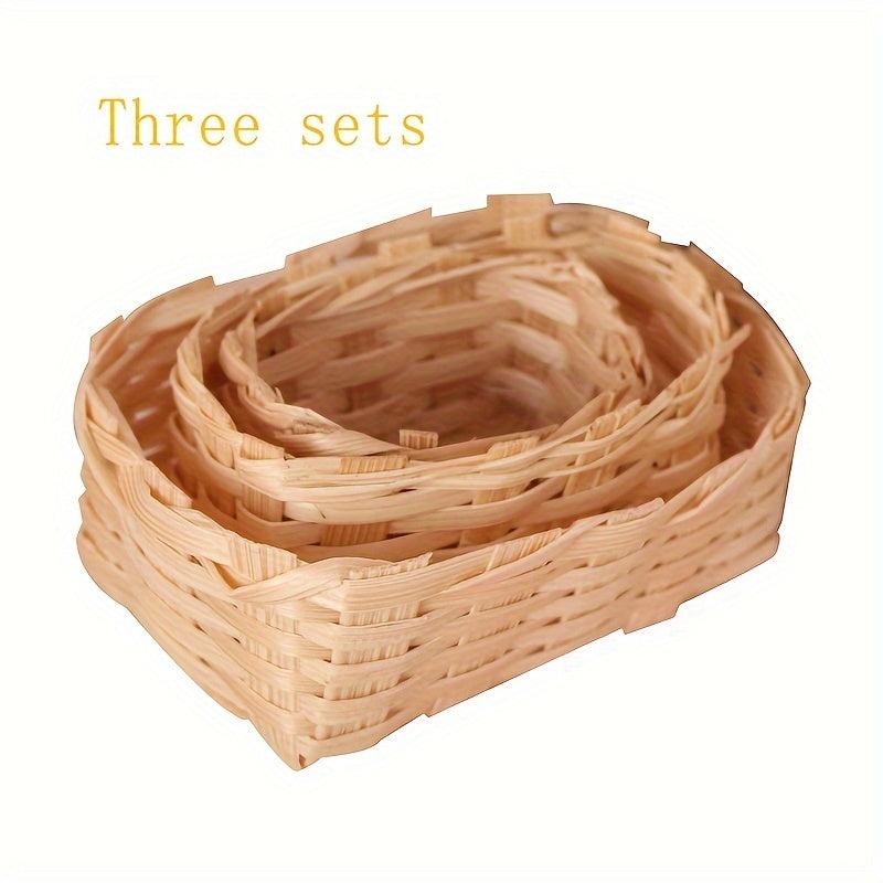 Mini Bamboo Weaving Baskets 1:12 Scale Mini Toy
