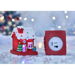 Christmas Decoration House Ornaments Handicraft With Lights