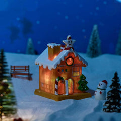 Christmas Decoration House Ornaments Handicraft With Lights