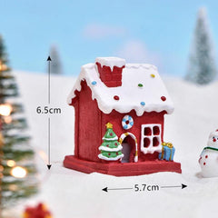 Christmas Decoration House Ornaments Handicraft With Lights