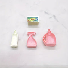 4pcs Dollhouse Mini Toys Simulative Laundry Supplies Random