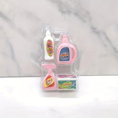 4pcs Dollhouse Mini Toys Simulative Laundry Supplies Random