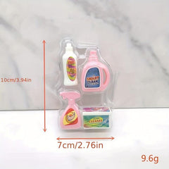 4pcs Dollhouse Mini Toys Simulative Laundry Supplies Random