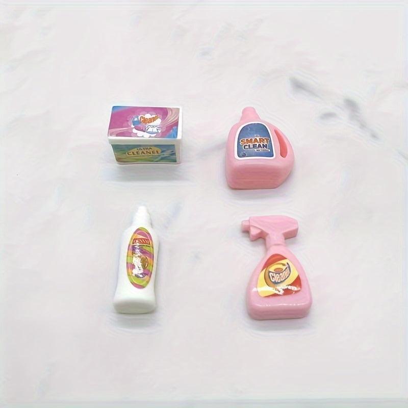 4pcs Dollhouse Mini Toys Simulative Laundry Supplies Random