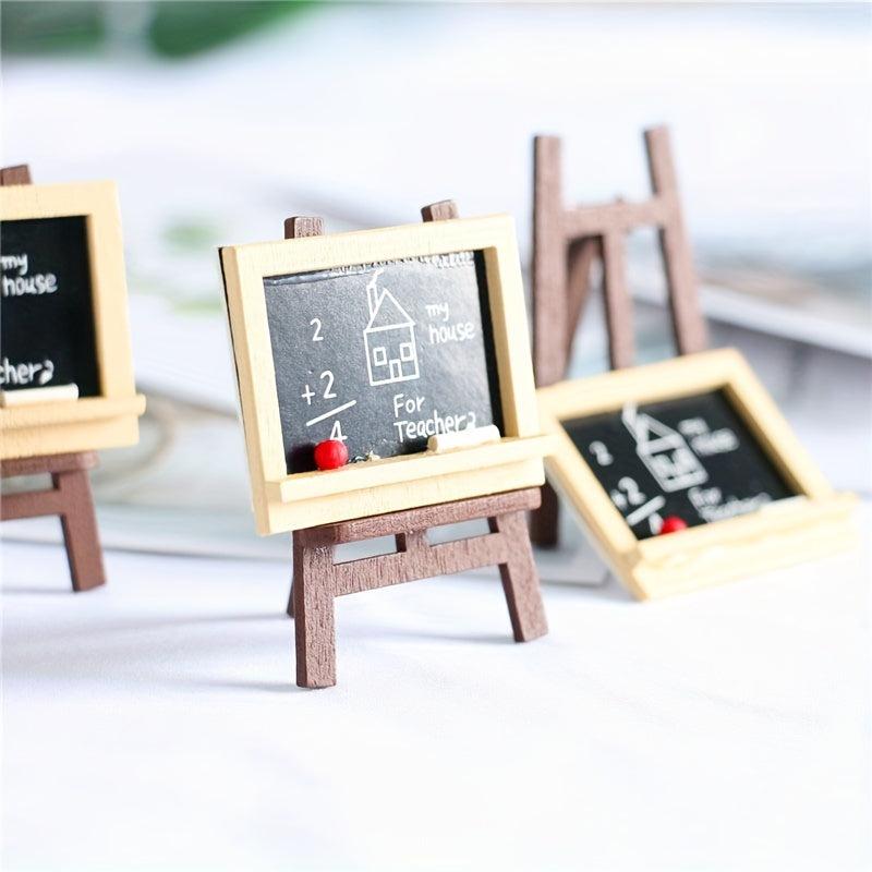 2Pcs Dollhouse Blackboard Art Gallery Decorative Ornaments Gift for Children