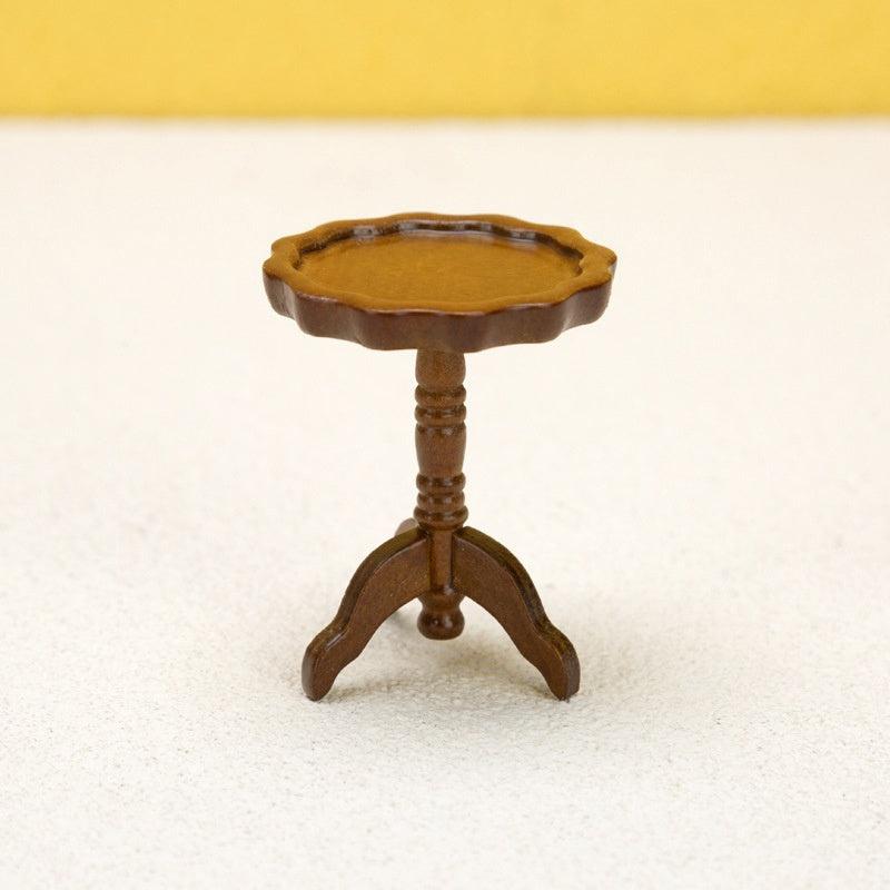 1:12 Dollhouse Round Lace Table Tea Table Furniture Model Decor