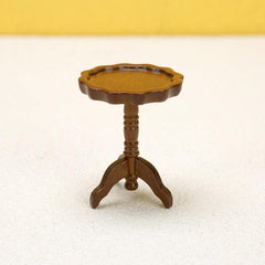 1:12 Dollhouse Round Lace Table Tea Table Furniture Model Decor