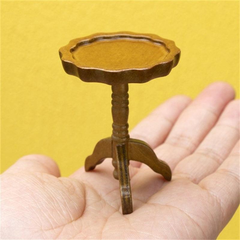 1:12 Dollhouse Round Lace Table Tea Table Furniture Model Decor