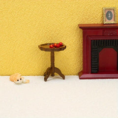 1:12 Dollhouse Round Lace Table Tea Table Furniture Model Decor