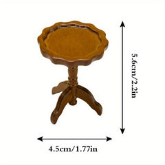 1:12 Dollhouse Round Lace Table Tea Table Furniture Model Decor