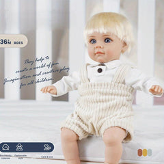 Realistic 56 Cm Reborn Baby Boy Doll Soft Skin Body DIY Toy