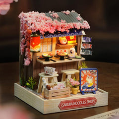 Sakura Noodle House DIY Doll House Kit with Furniture Wooden Crafts