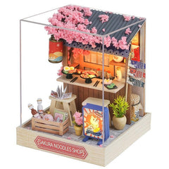 Sakura Noodle House DIY Doll House Kit with Furniture Wooden Crafts