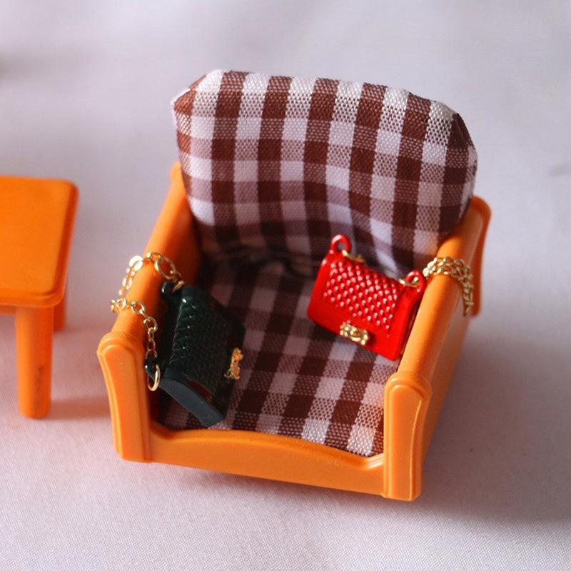 Mini Metal Bag Model for Doll House Decoration