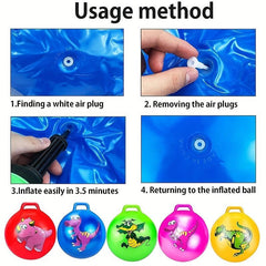 Jump Bounce Ball with Handle Toddler Toy Kids Ball Handle Party Ride & Bounce