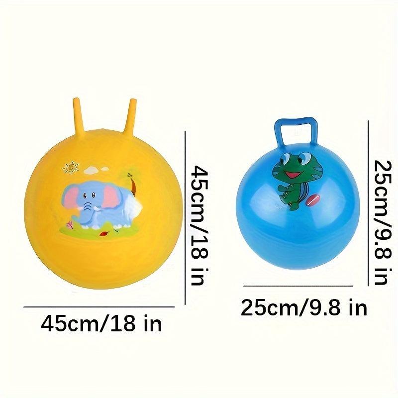 Bouncing Ball With Handle Kids Bouncy Jumping Balance Games Toys & Party Favors