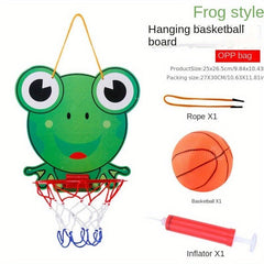 Kids Hanging Cartoon Basketball Rack - Sports Toy for Indoor & Outdoor