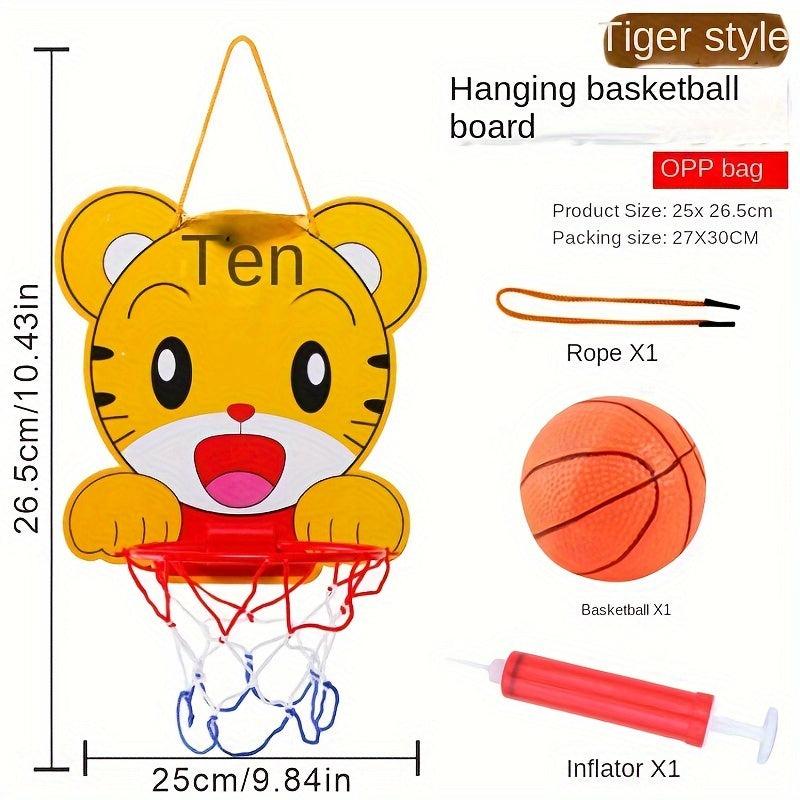 Kids Hanging Cartoon Basketball Rack - Sports Toy for Indoor & Outdoor