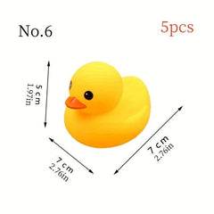 5pcs Duck Pinch Call Sound Small Yellow Duck Toy