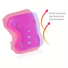 6pcs Kids Knee Pads Wrist Guards Set for Cycling Skateboard
