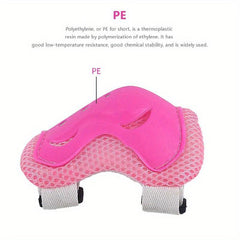 6pcs Kids Knee Pads Wrist Guards Set for Cycling Skateboard