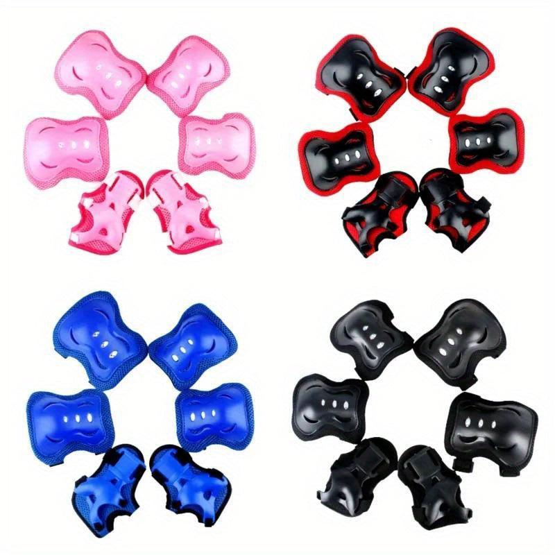 6pcs Kids Knee Pads Wrist Guards Set for Cycling Skateboard
