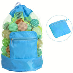 Large Mesh Beach Bag Tote Durable Sand Away Drawstring Beach Backpack