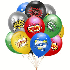12pcs Hero Theme Balloons Birthday Party Decoration