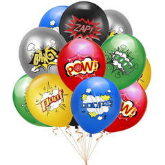 12pcs Hero Theme Balloons Birthday Party Decoration
