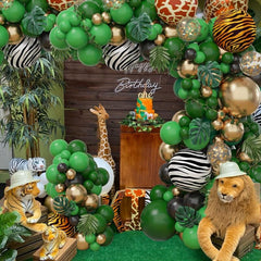 Jungle Balloon Garland Kit Tropical Wild Theme Baby Shower Birthday Party Decor