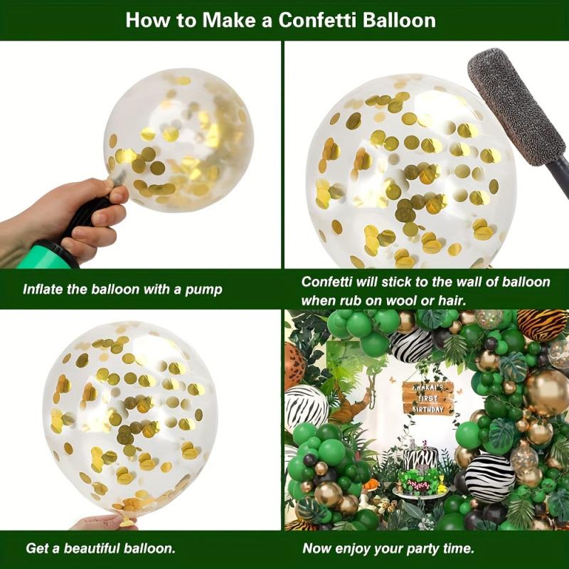 Jungle Balloon Garland Kit Tropical Wild Theme Baby Shower Birthday Party Decor
