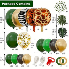 Jungle Balloon Garland Kit Tropical Wild Theme Baby Shower Birthday Party Decor