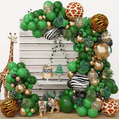 Jungle Balloon Garland Kit Tropical Wild Theme Baby Shower Birthday Party Decor