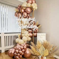 128 Piece Rose Pink & Balloon Decor Set for Parties