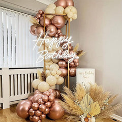 128 Piece Rose Pink & Balloon Decor Set for Parties