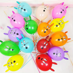 10pcs Long Ear Bunny Head Balloon Party Decor