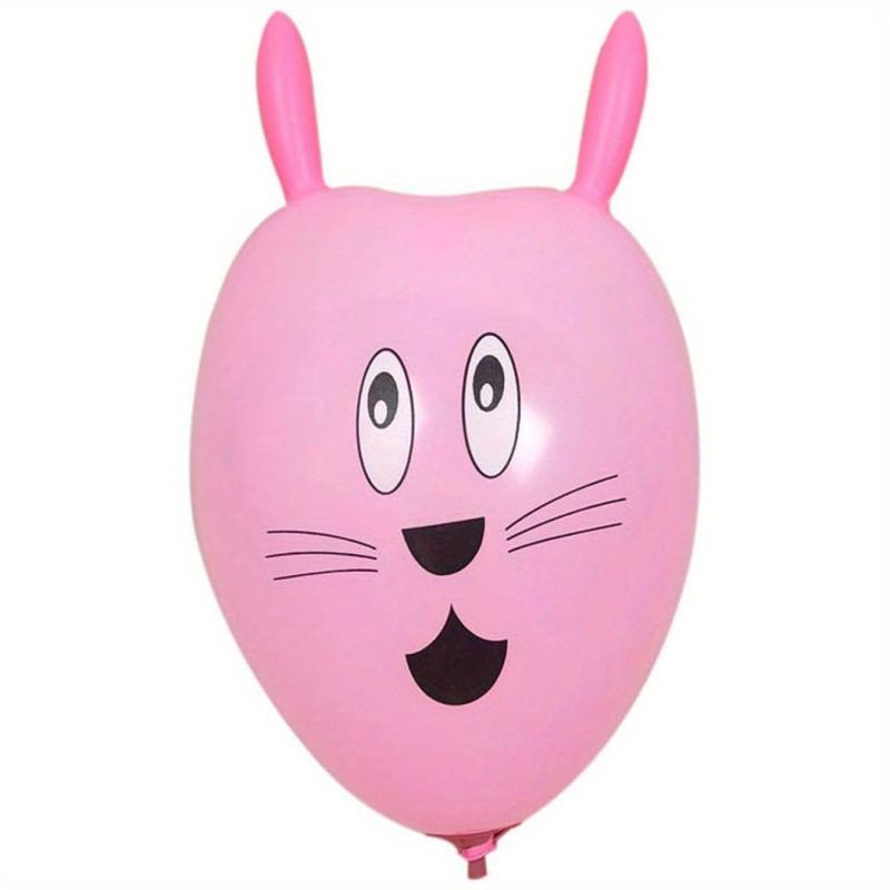 10pcs Long Ear Bunny Head Balloon Party Decor
