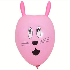 10pcs Long Ear Bunny Head Balloon Party Decor