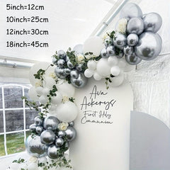 83pcs Silver Balloon Garland Arch Kit for Events & Celebrations