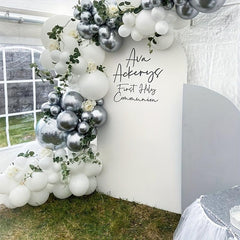 83pcs Silver Balloon Garland Arch Kit for Events & Celebrations